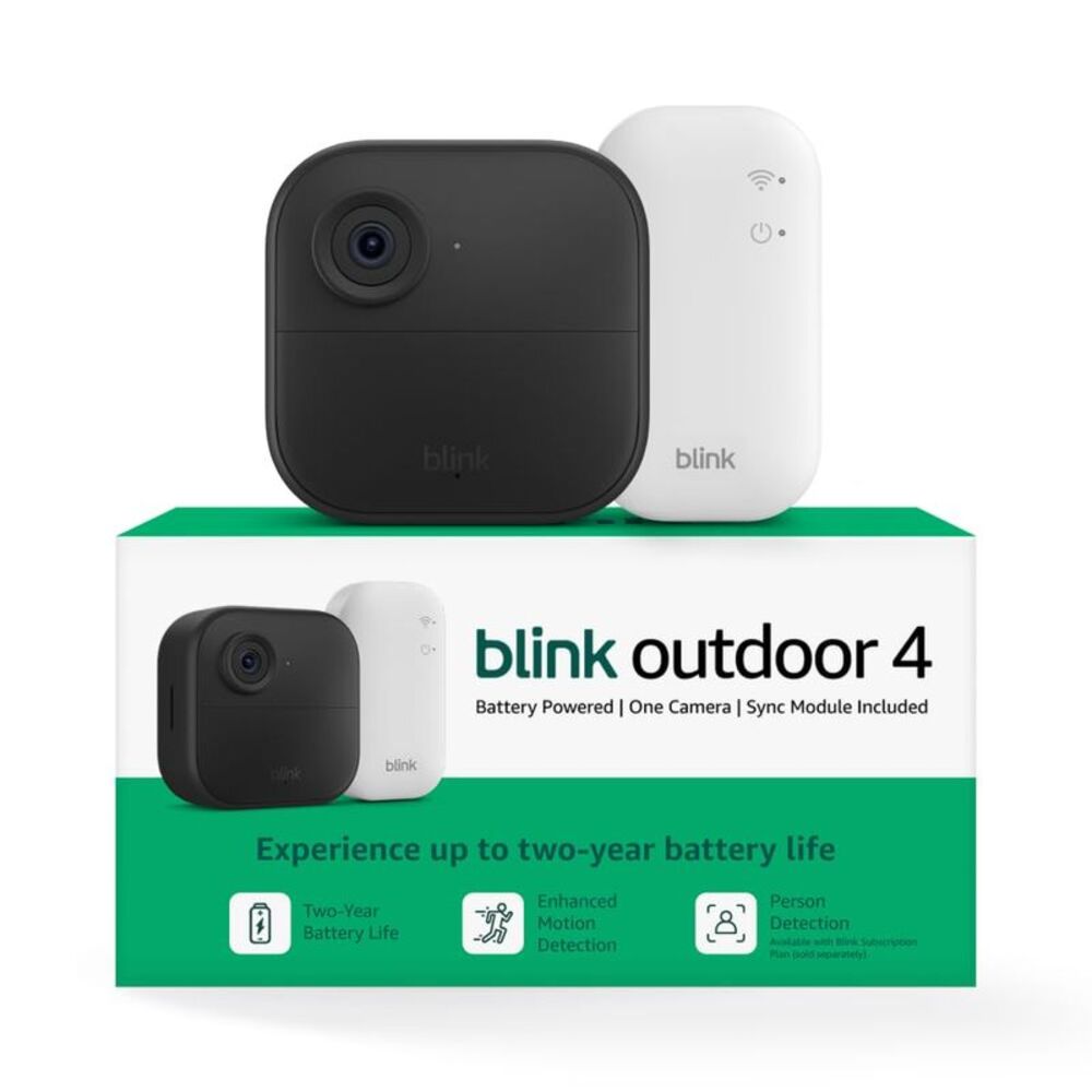 Amazon - Blink Outdoor 4 Wireless Smart Security Camera 2 Y Black